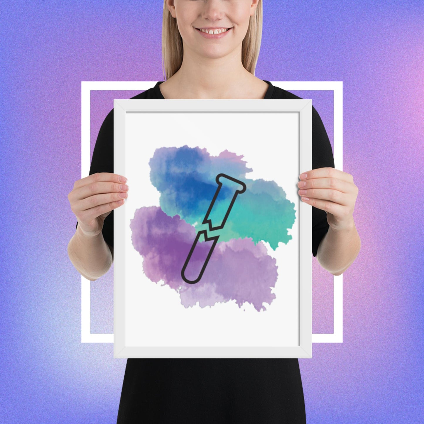 Framed matte paper poster - beaker ver