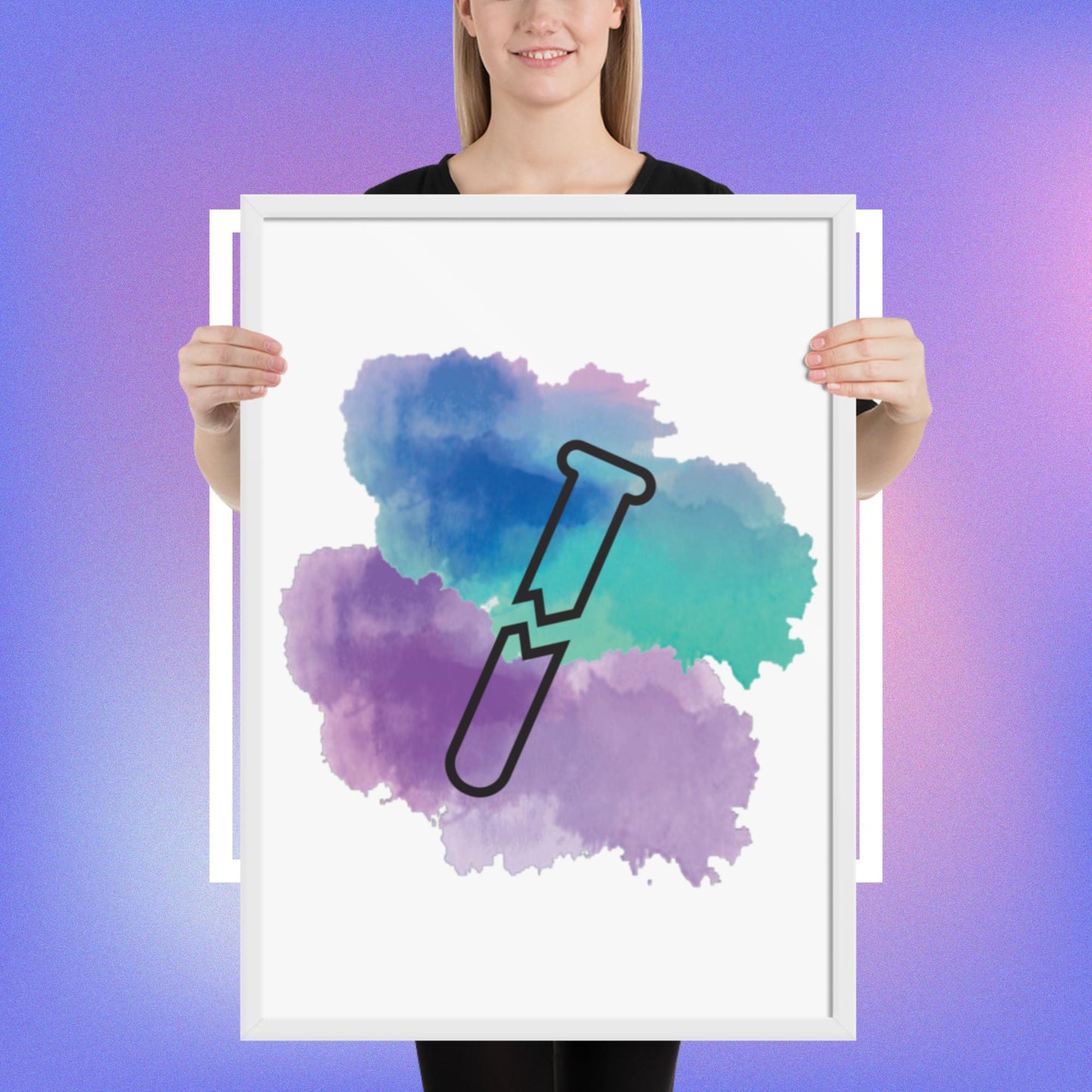 Framed matte paper poster - beaker ver