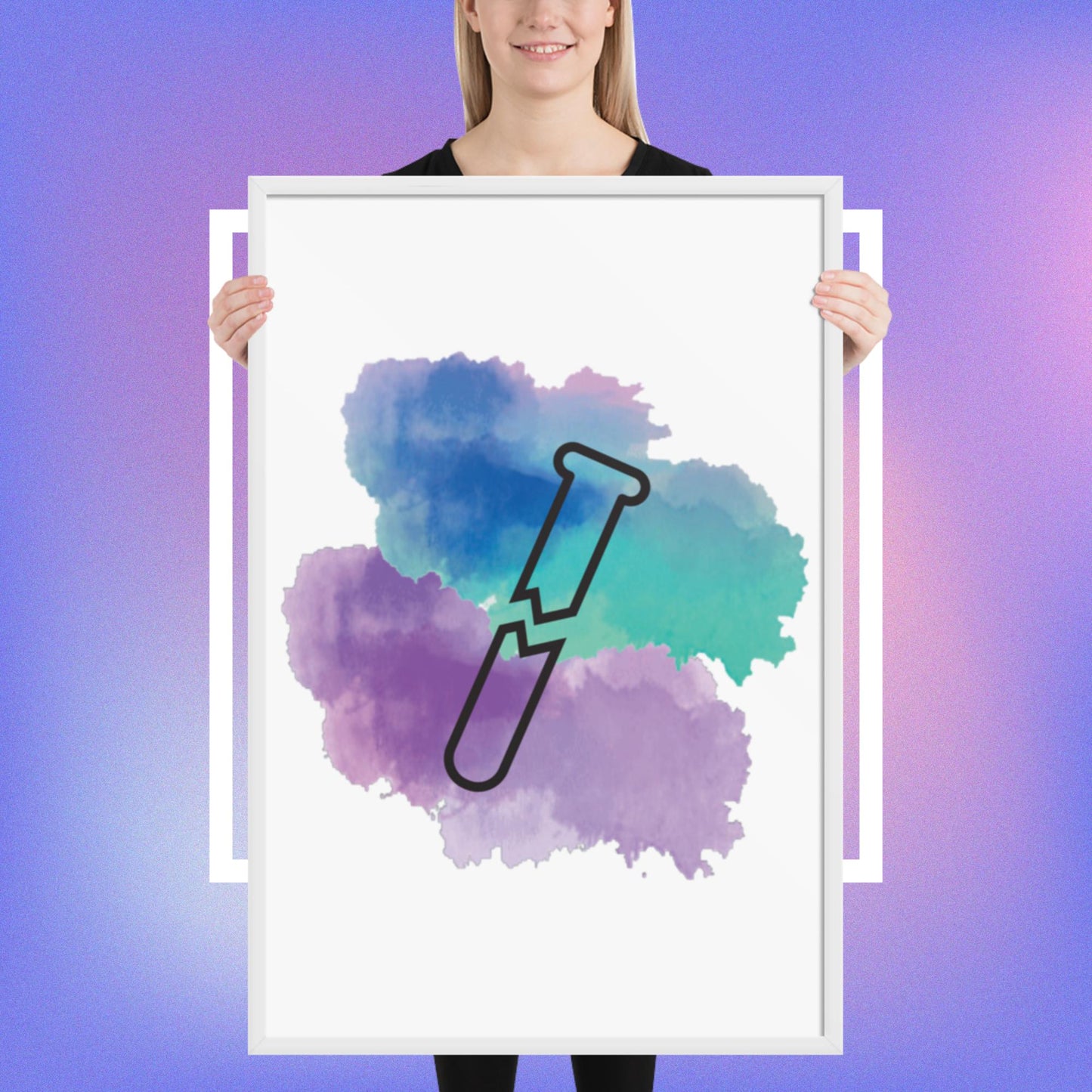 Framed matte paper poster - beaker ver